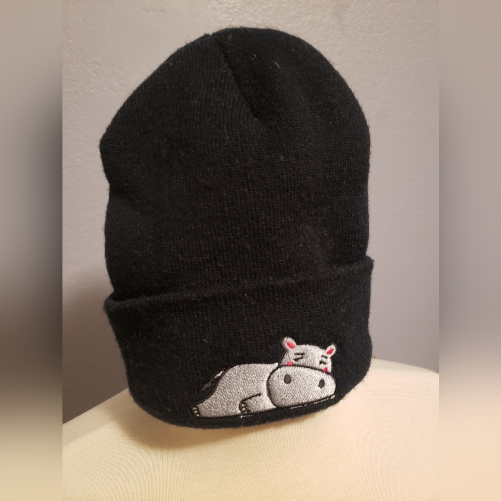 Sleeping hippo winter hat